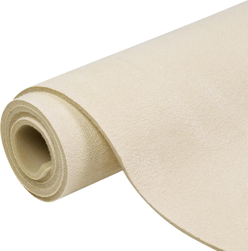 4Bang 55" L x 60" W Suede Headliner Fabric with Foam Backing Material 3/16" 3mm Car Headliner Roof Fabric for Automotive,SUV,RV Interior Replacement (Beige, 55inchx60inch) - Image 1